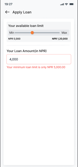 Invalid Loan Amount