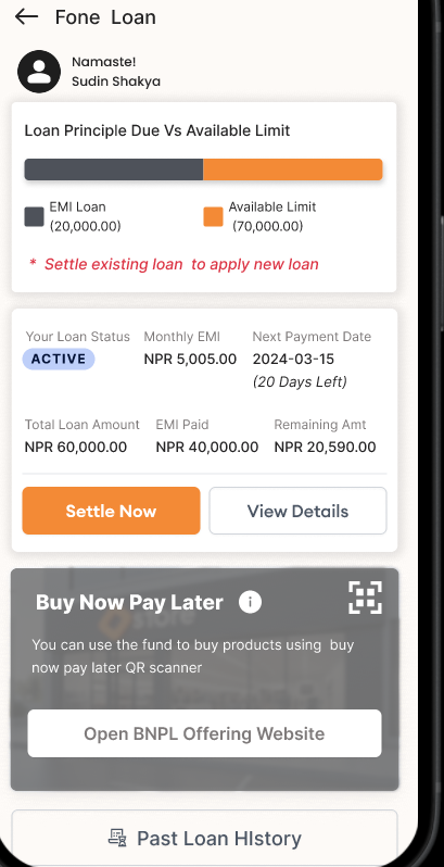 Emi Active Loan Details